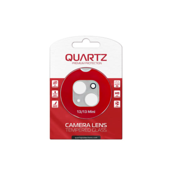 QUARTZ Back Camera Tempered Glass for iPhone 13 / 13 Mini (CLEAR)