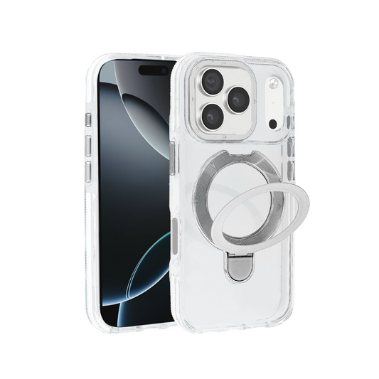 Funda transparente con soporte de carga inalámbrica para iPhone 17 Pro Max