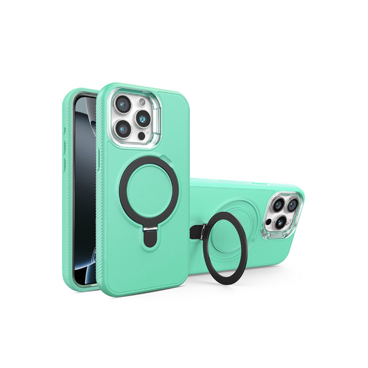 Support Heavy Duty Case w/ Wireless Charging Kickstand - for iPhone 15 Pro Max