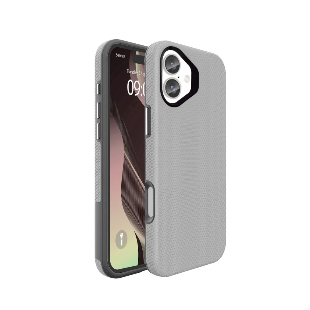 Funda protectora de doble capa con absorción de impactos para iPhone 16