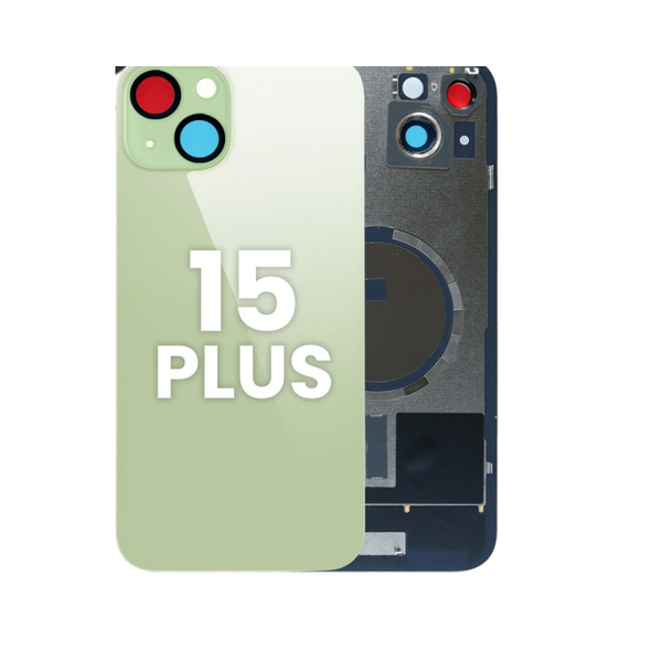 Back Glass with Frame and MagSafe Magnet for iPhone 15 Plus  (NO LOGO)