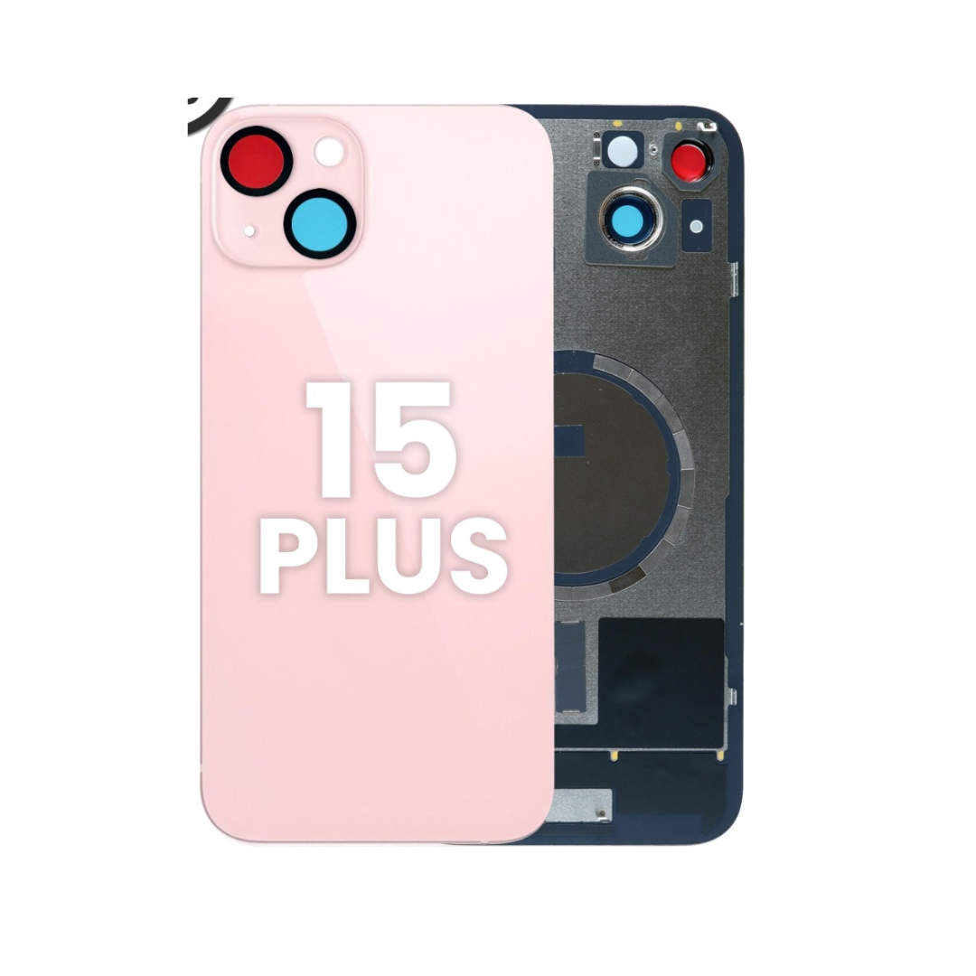 Back Glass with Frame and MagSafe Magnet for iPhone 15 Plus  (NO LOGO)