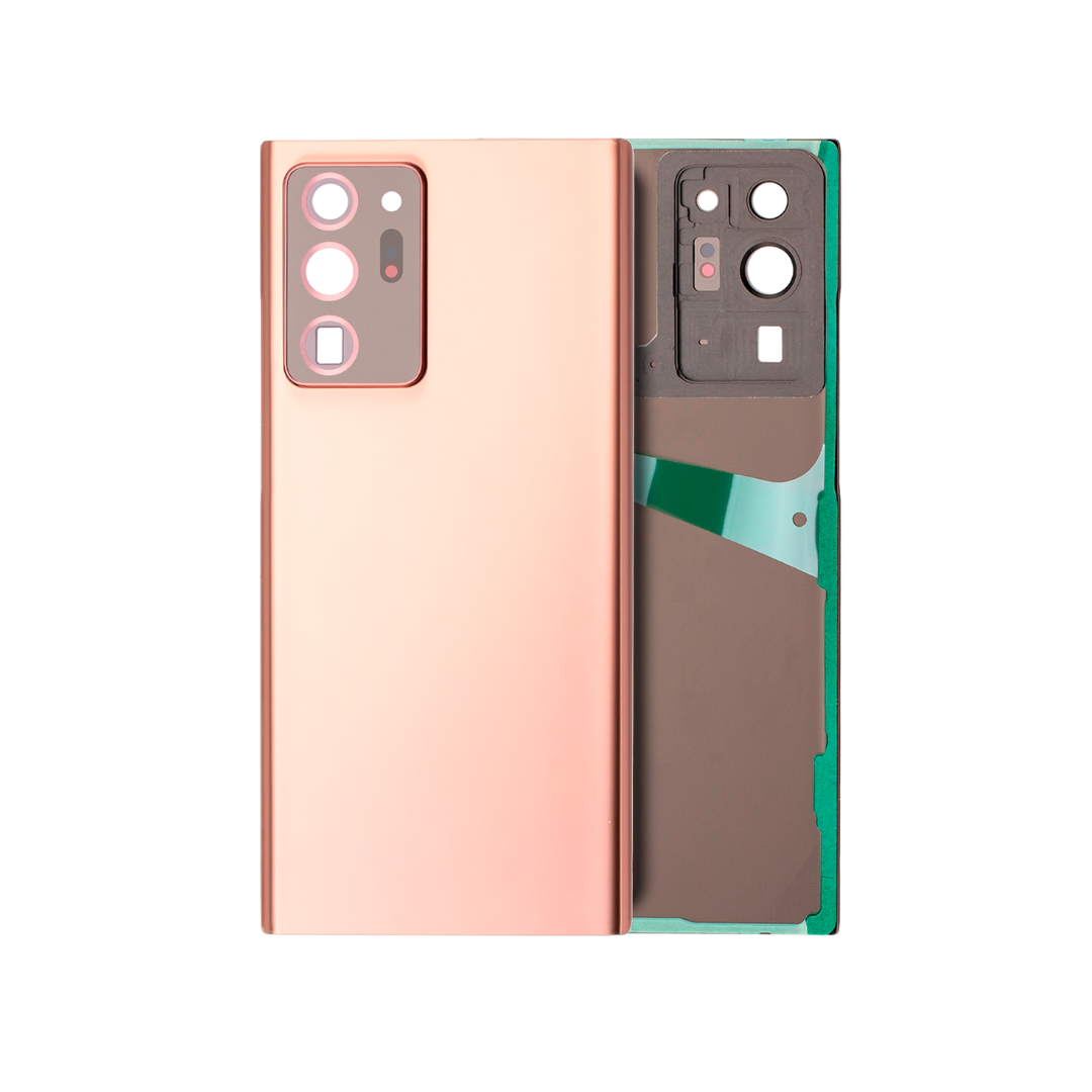 Back Cover Glass With Camera Lens Compatible For Samsung Galaxy Note 20 Ultra (No Logo) (Aftermarket Plus) (Mystic Bronze)