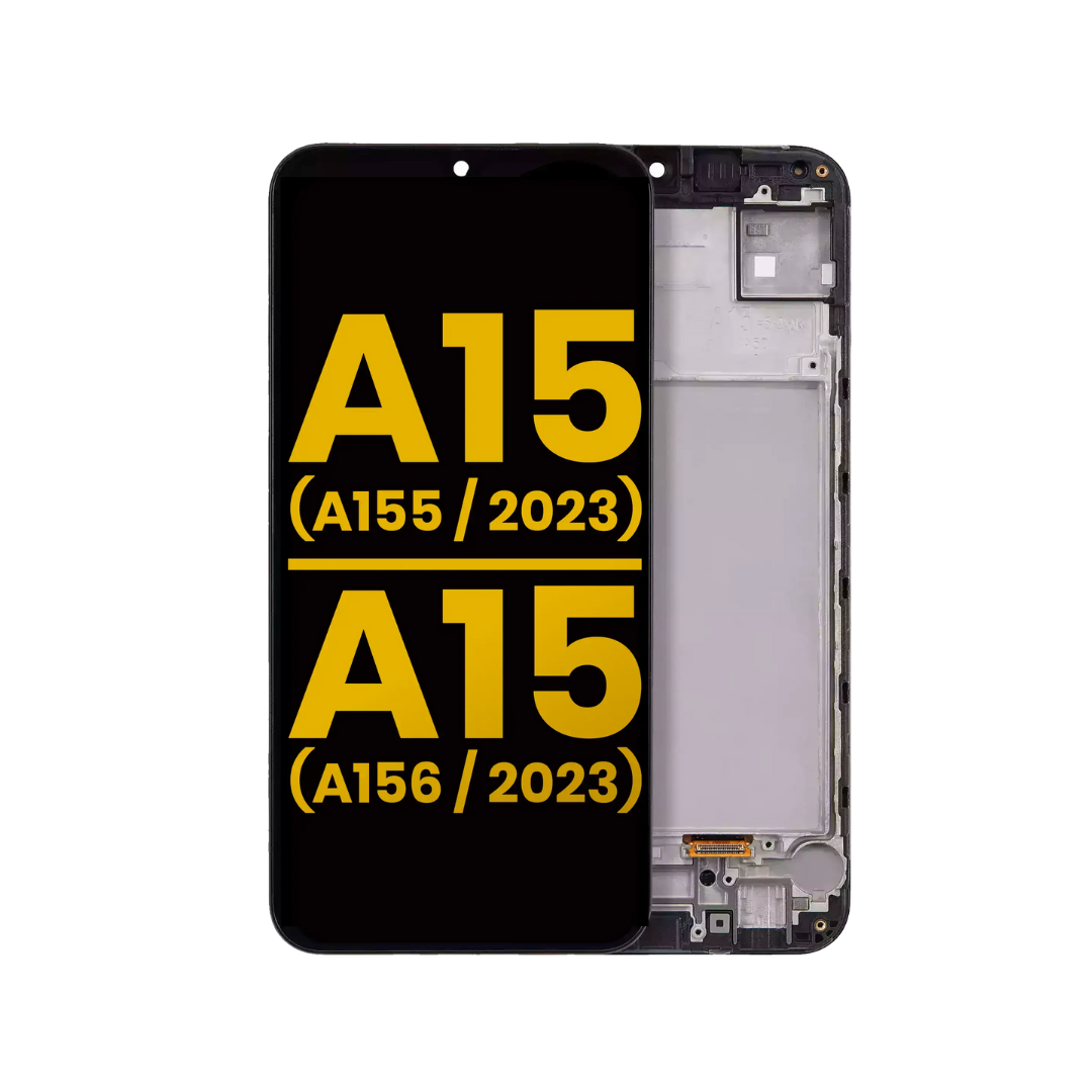 Pantalla OLED con marco compatible con Samsung Galaxy A15 4G (A155/2023) / A15 5G (A156/2023) (reacondicionada) (todos los colores)