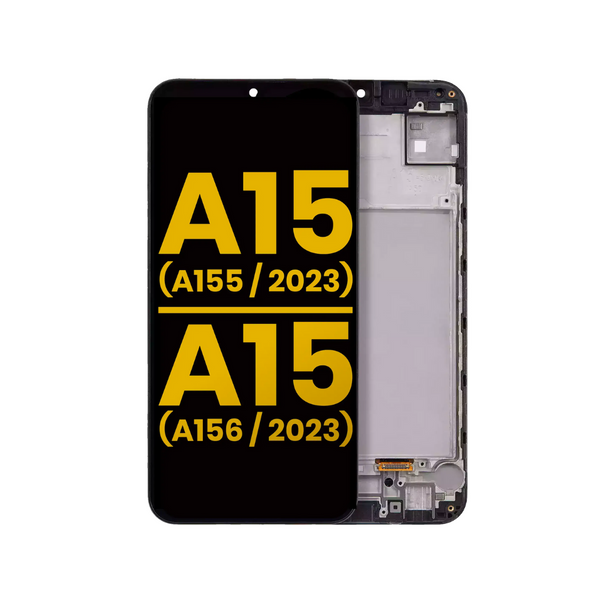 Pantalla OLED con marco compatible con Samsung Galaxy A15 4G (A155/2023) / A15 5G (A156/2023) (reacondicionada) (todos los colores)