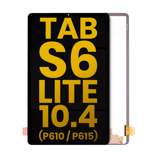 Pantalla LCD sin marco compatible con Samsung Galaxy Tab S6 Lite 10.4" (P610/P615) (2020) / Tab S6 Lite (P613/P619) (2022) / Tab S6 Lite 10.4" (P620/P625) (2024) (reacondicionada) (todos los colores)