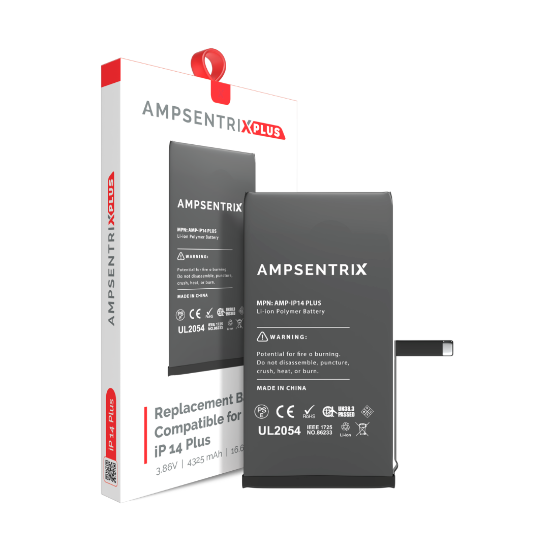 Batería de repuesto compatible con iPhone 14 Plus (AmpSentrix Plus)