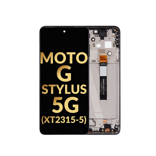 LCD Assembly with Frame for Moto G Stylus 5G 2023 (XT2315-5 / 2023) (COSMIC BLACK) (Premium)