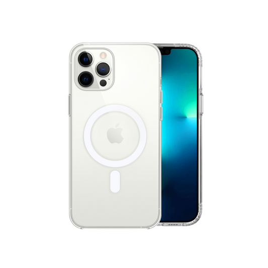 Funda transparente de carga inalámbrica (cierre inferior completo) para iPhone 12 Pro Max