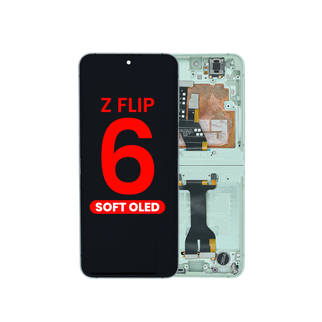 Ensamblaje de OLED con marco para Galaxy Z Flip 6 F741 (MINT) (EE. UU. e internacional) (OLED de repuesto)