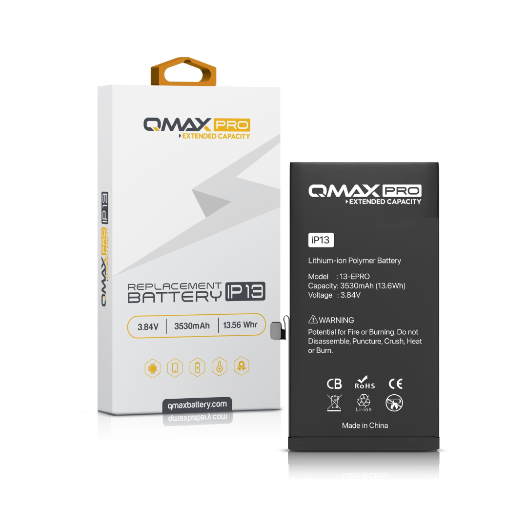 QMAX Pro Extended Capacity Replacement Battery for iPhone 13 (3530 mAH)