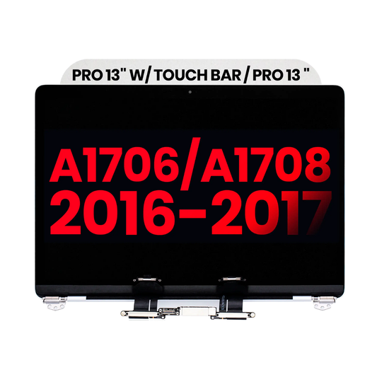 Pantalla LCD completa para MacBook Pro de 13" con Touch Bar (A1706/A1708/Finales de 2016/Mediados de 2017) (Plateada)