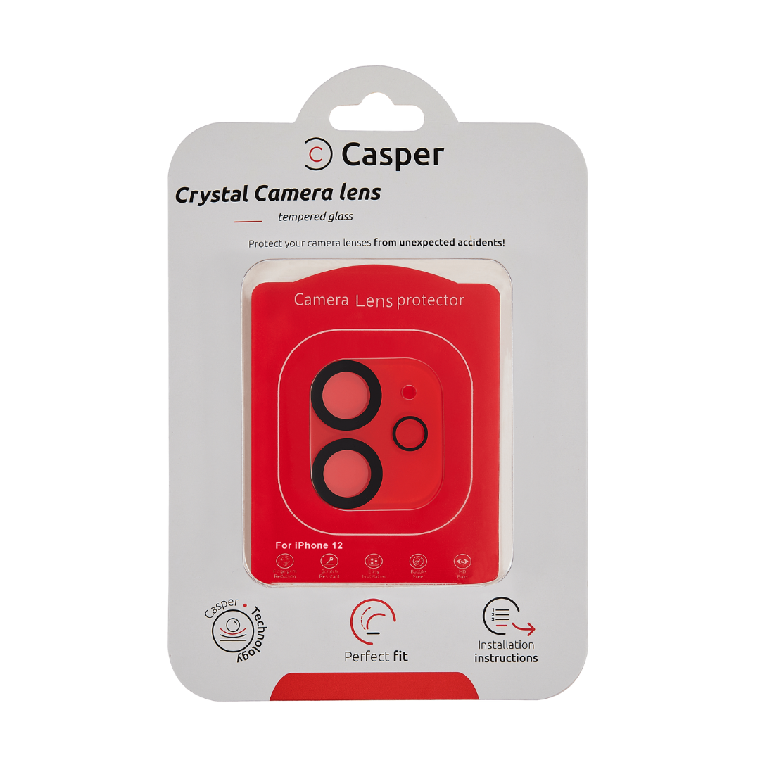 Protector de lente de cámara Casper para iPhone 12 (cubierta completa de cristal)