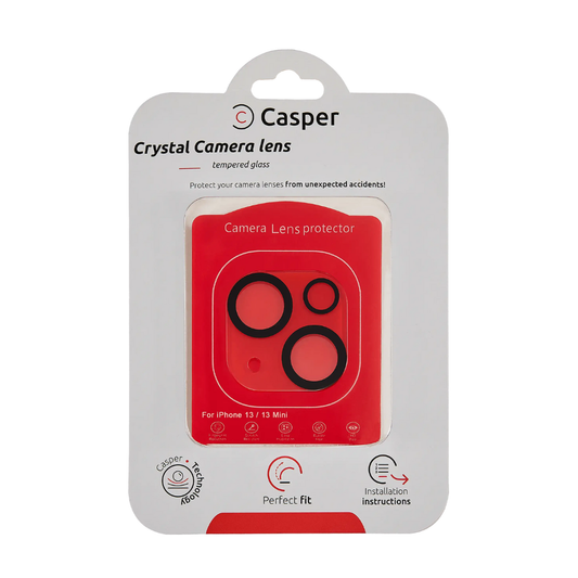 Protector de lente de cámara Casper para iPhone 13/13 Mini (cubierta completa de cristal)