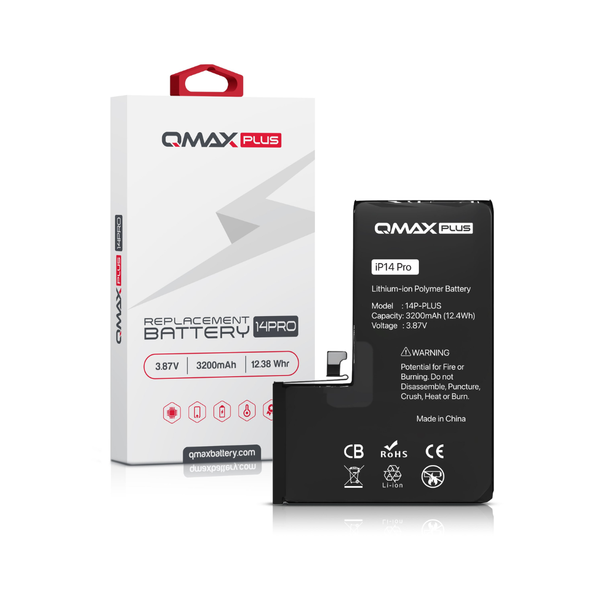Batería de repuesto QMAX Plus para iPhone 14 Pro (3200 mAh)