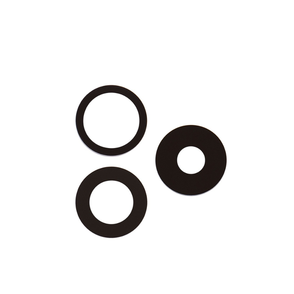 Lente de cámara trasera para iPhone 15 Pro (solo cristal) (zafiro auténtico) (juego de 3 piezas) (Premium)