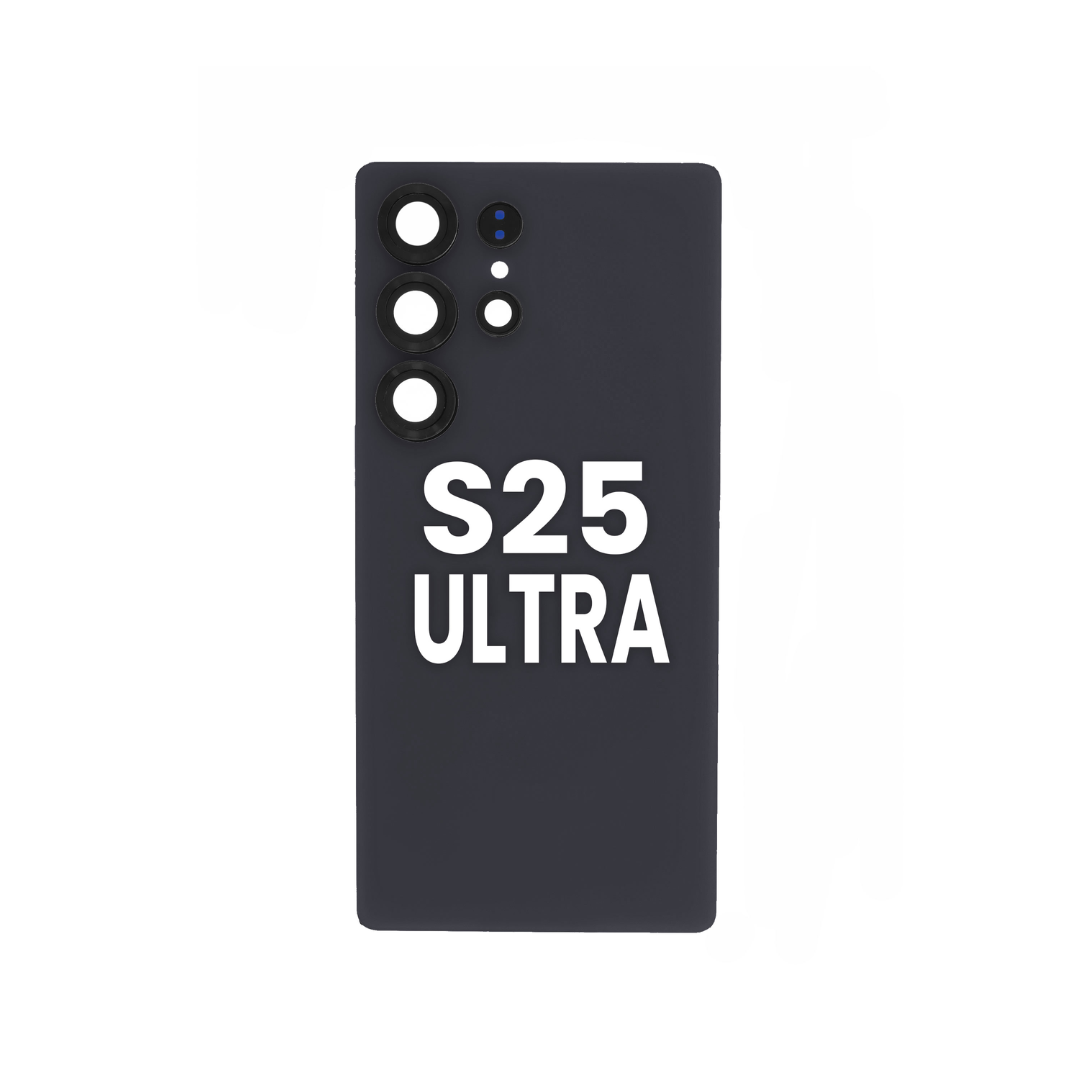 Back Glass with Camera Lens and Adhesive for Galaxy S25 Ultra (TITANIUM JETBLACK)