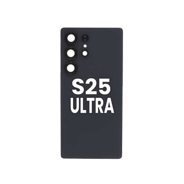 Back Glass with Camera Lens and Adhesive for Galaxy S25 Ultra (TITANIUM JETBLACK)