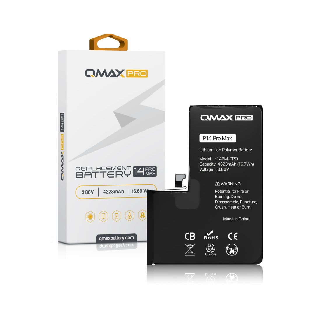 QMAX Pro Replacement Battery for iPhone 14 Pro Max (4323 mAh)