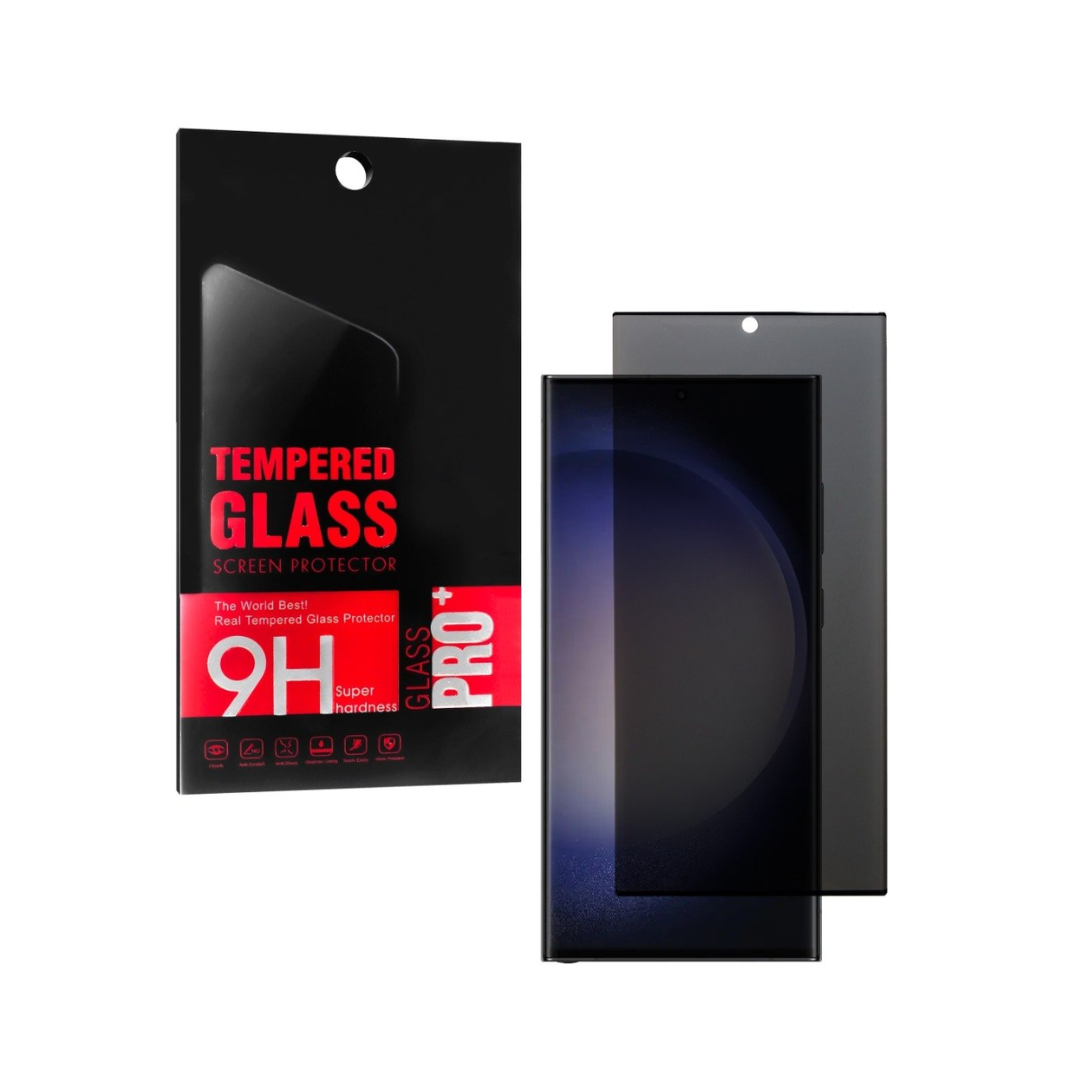 Privacy Tempered Glass for Galaxy S23 Ultra (Case Friendly / Anti-Spy / 1 Piece)
