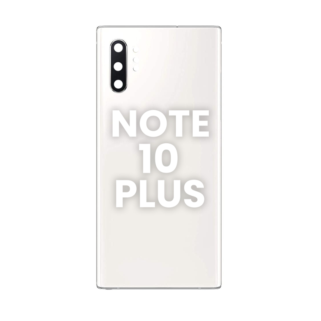 Back Glass with Camera Lens and Adhesive for Galaxy Note 10 Plus (AURA WHITE)