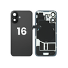 Cristal trasero con NFC inalámbrico e imán MagSafe para iPhone 16 (SIN LOGO) (NEGRO)