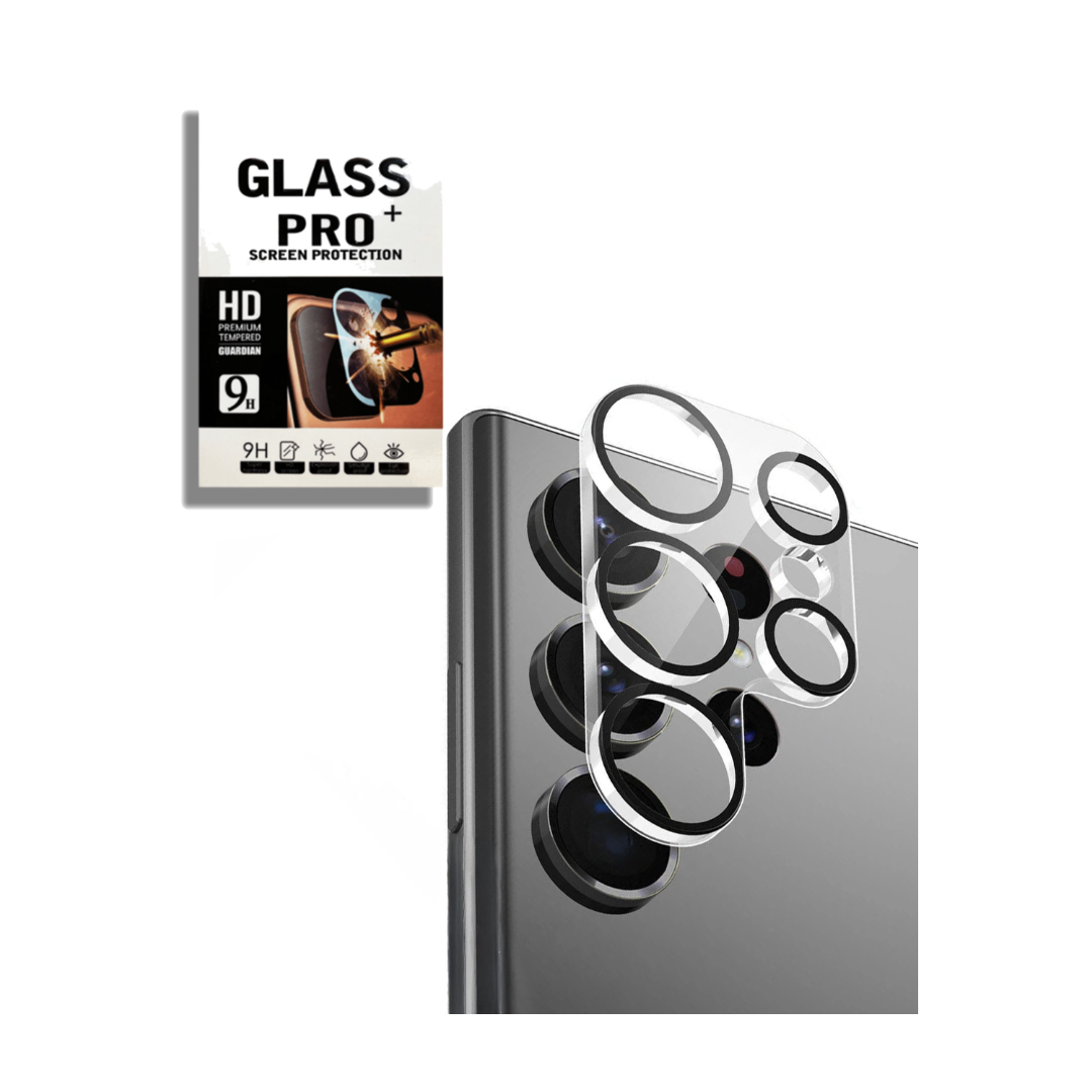 Back Camera Tempered Glass for Galaxy S24 Ultra (Black-Edged)