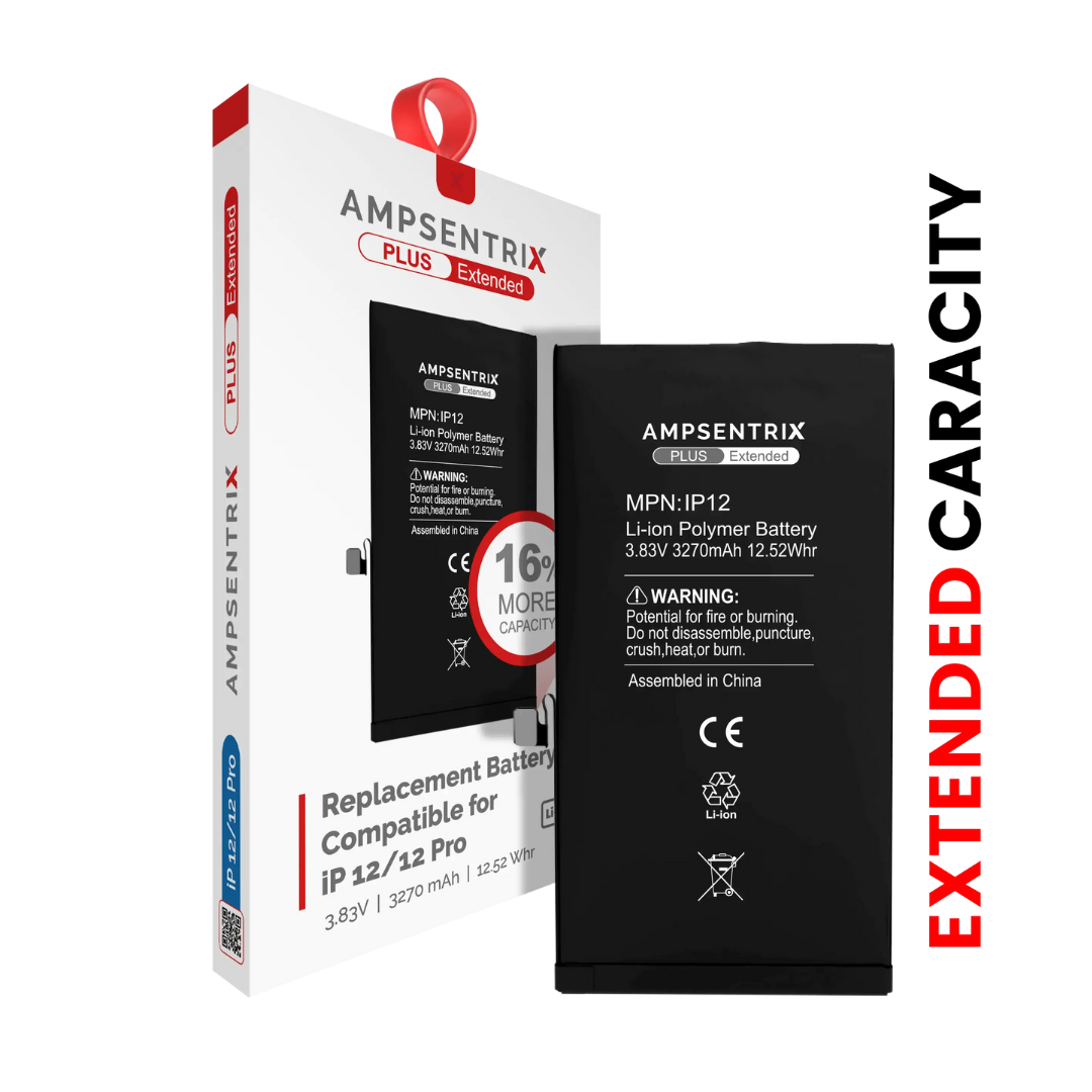 Batería de repuesto para iPhone 12/12 Pro (AmpSentrix Plus Extended)
