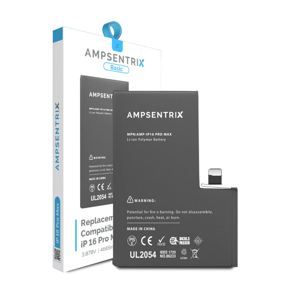 Replacement Battery For iPhone 16 Pro Max (AmpSentrix Basic)