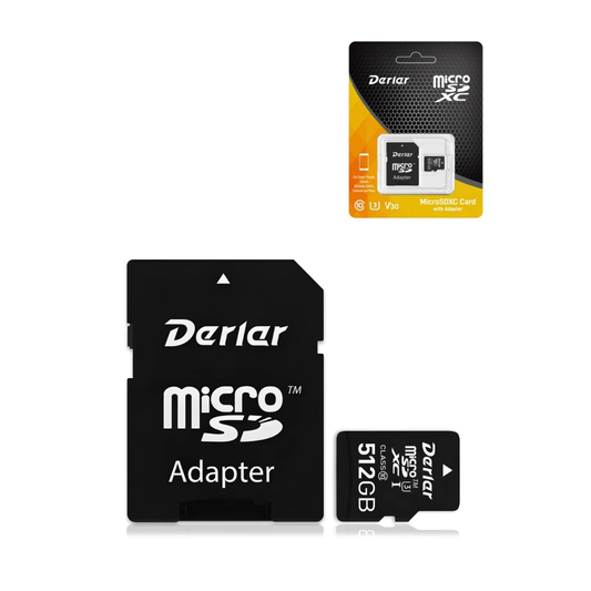 Derlar DL-230 microSD Card with Adapter - 512GB (V30 / C10)