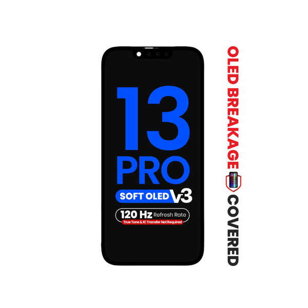 Ensamblaje OLED para iPhone 13 Pro (NO SE REQUIERE programación True Tone ni transferencia de IC) (Reemplazo QV8 V3 / Suave / 120 Hz)