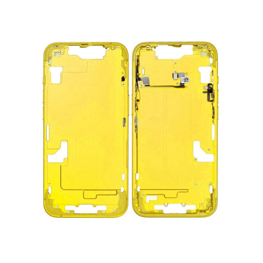 Middle Frame with Small Parts iPhone 14 (YELLOW) (US Version) (OEM Pull A Grade)
