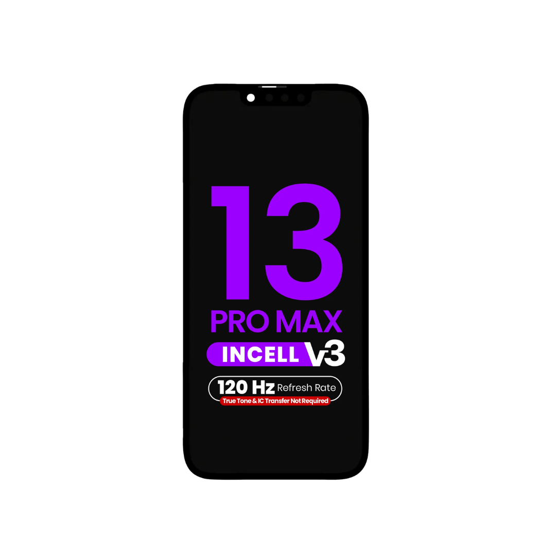 Ensamblaje de pantalla LCD para iPhone 13 Pro Max (NO SE REQUIERE programación True Tone ni transferencia de IC) (Incell de repuesto / QV7 V3 / 120 Hz)