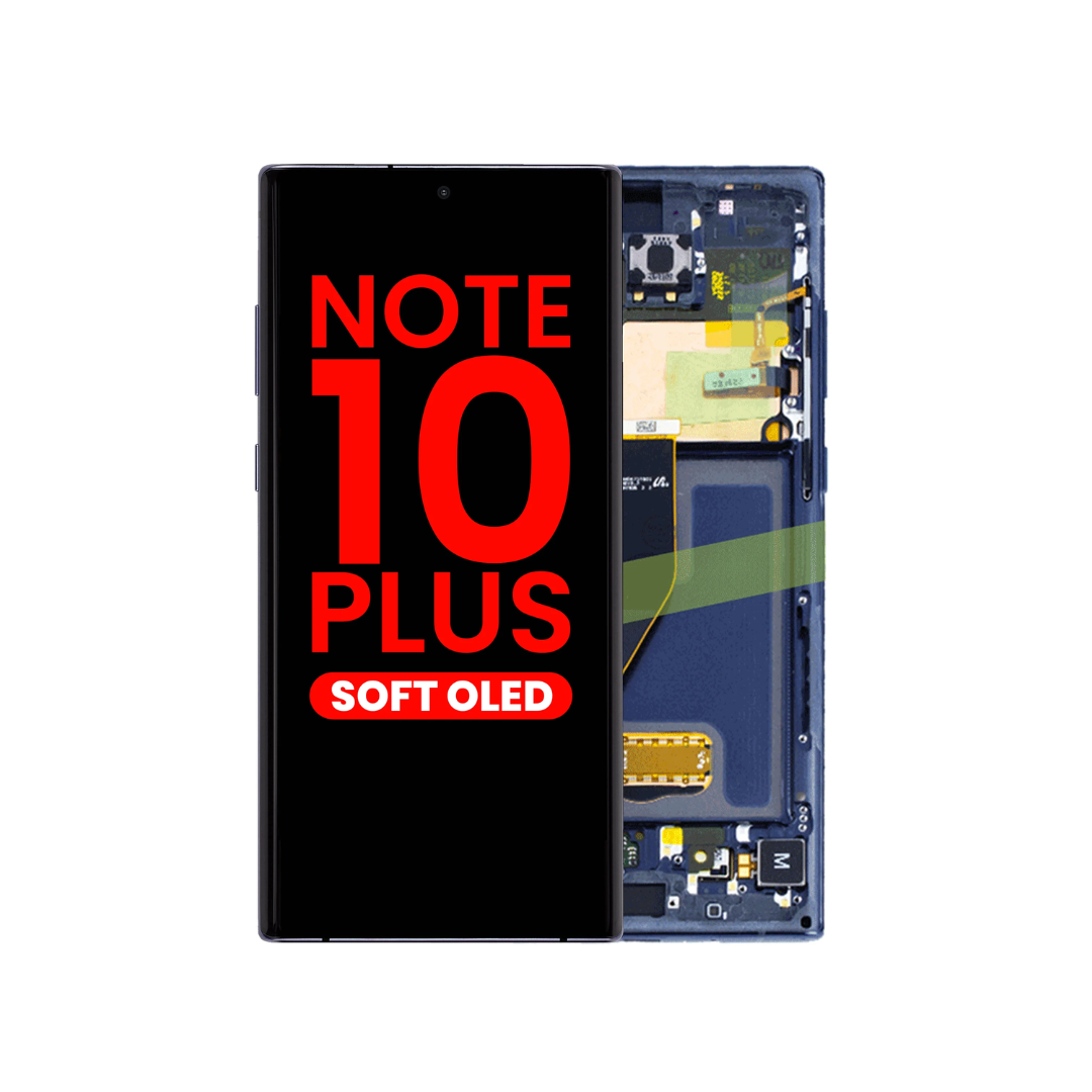 OLED Assembly with Frame for Galaxy Note 10 Plus N975 (AURA BLUE) (Aftermarket OLED)
