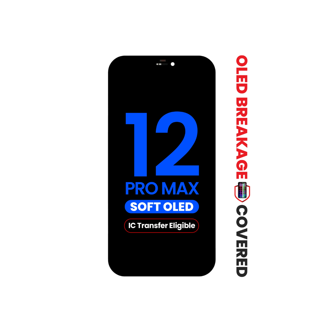 Conjunto de OLED para iPhone 12 Pro Max (QV8 de posventa/Soft) (apto para transferencia de IC)