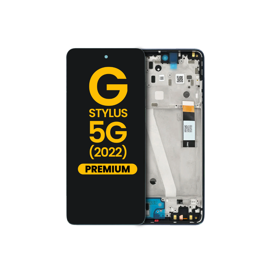 Conjunto LCD Motorola Moto G Stylus 5G 2022 (XT2215-4 / 2022) con marco (AZUL ACERO) (Premium / Refur