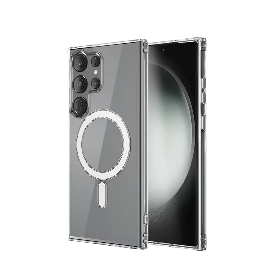 Funda transparente de carga inalámbrica (cierre inferior completo) para Galaxy S26 Ultra