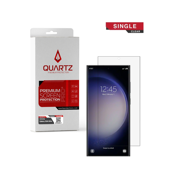 QUARTZ Clear Tempered Glass for Galaxy S24 Ultra (Single Pack)
