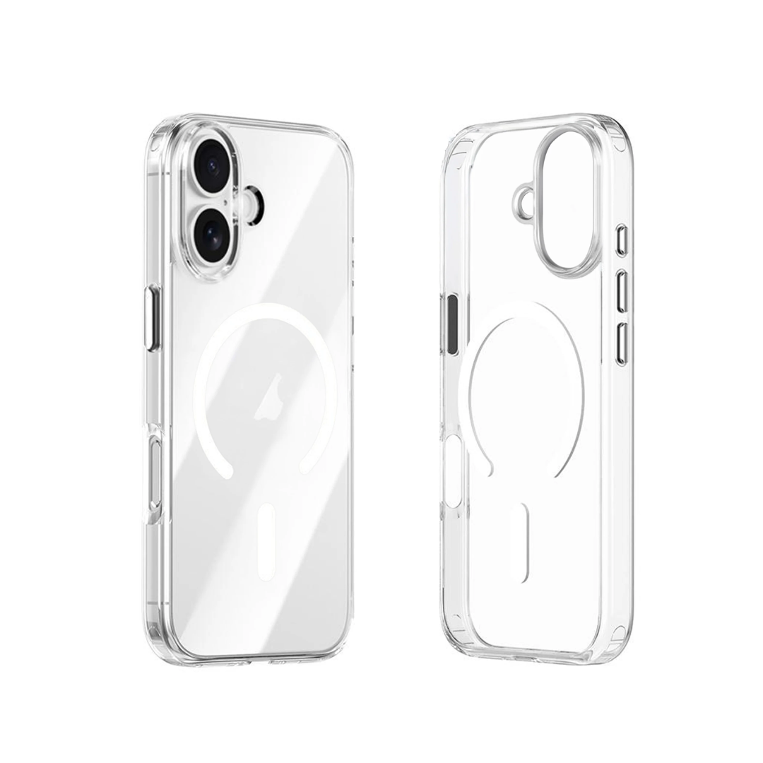 Wireless Charging Clear Case with Metal Camera Frame - BLACK for iPhone 17