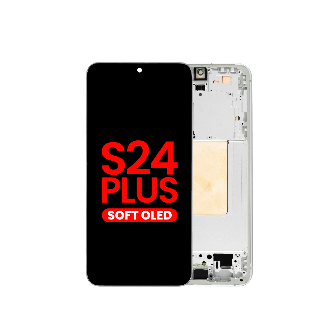 OLED Assembly with Frame for Galaxy S24 Plus (S926) (MARBLE GRAY) (Aftermarket OLED)