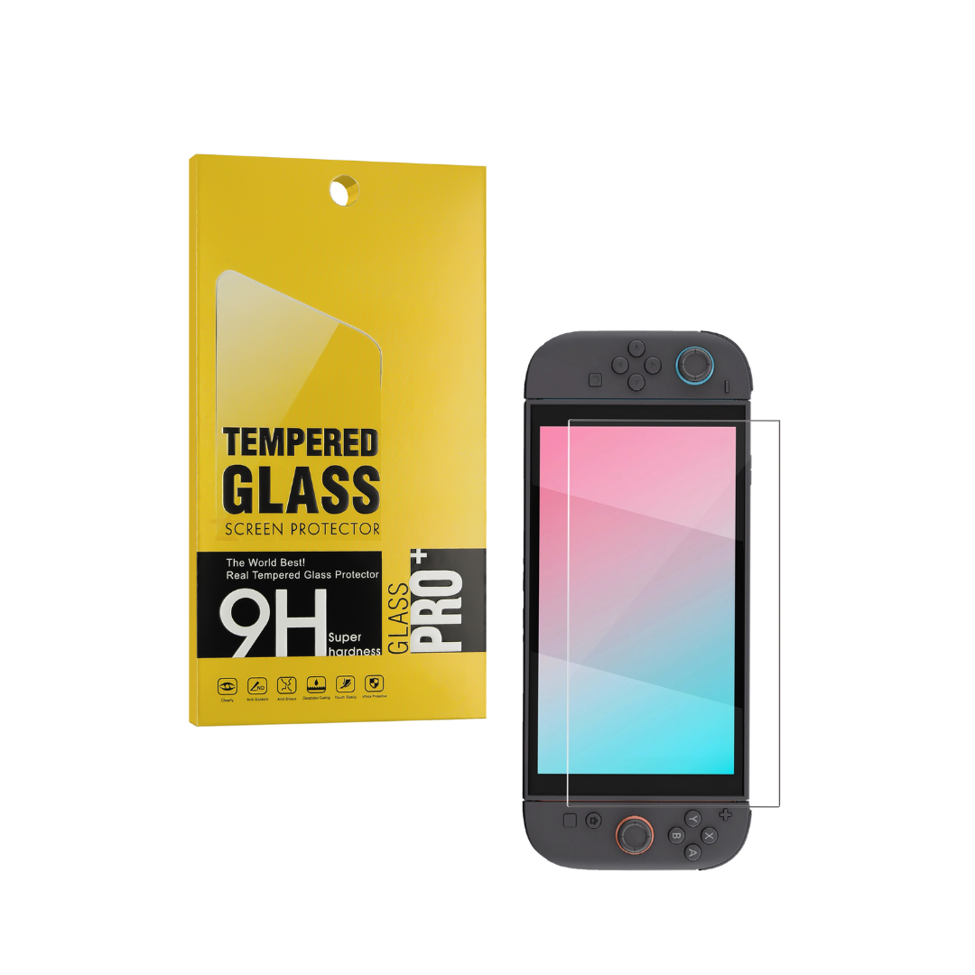 Vidrio templado transparente para Nintendo Switch 2 (2.5D / 1 pieza)
