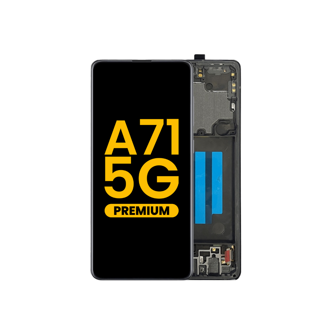 samsung Galaxy A71 5G (A716U / 2020) OLED Assembly with Frame (BLACK) (Premium)