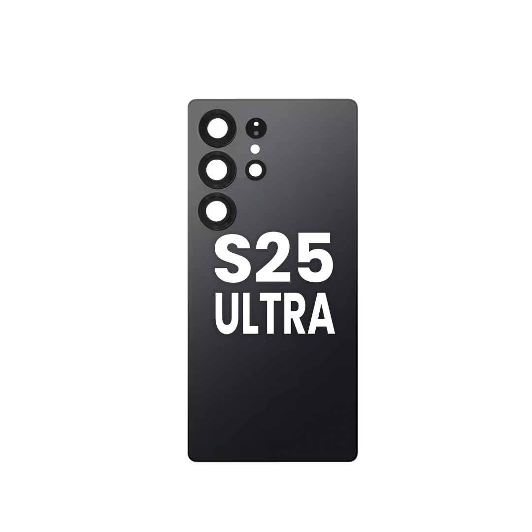 Back Cover with Camera Lens and Adhesive for Galaxy S25 Ultra (TITANIUM BLACK)