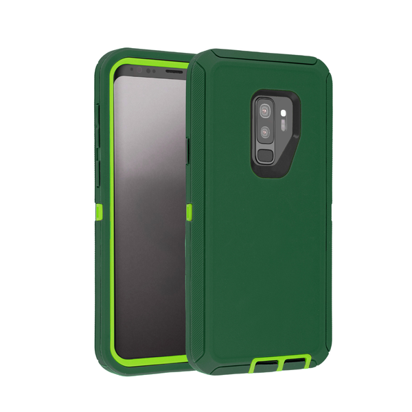 Funda Antigolpes Resistente Galaxy S9 Plus - Verde Oscuro y Verde Claro