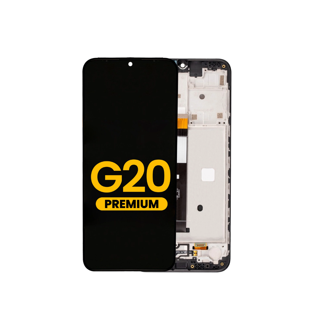 LCD Assembly with Frame for Motorola Moto G20 (XT2128 / 2021) (BLACK) (Premium)