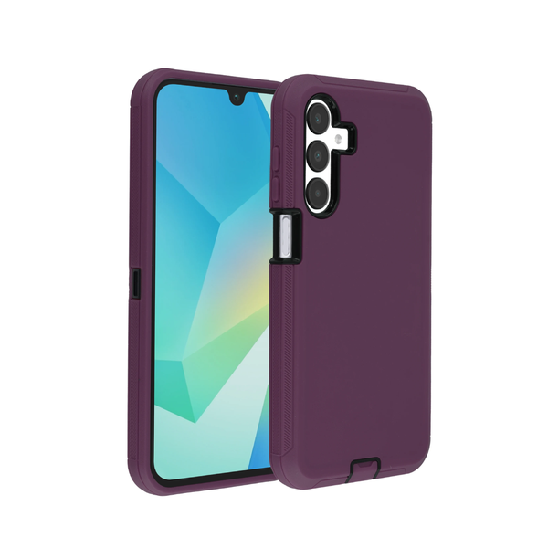 Estuche de alta resistencia para Galaxy A16 5G (MARRÓN GRANATE Y NEGRO)