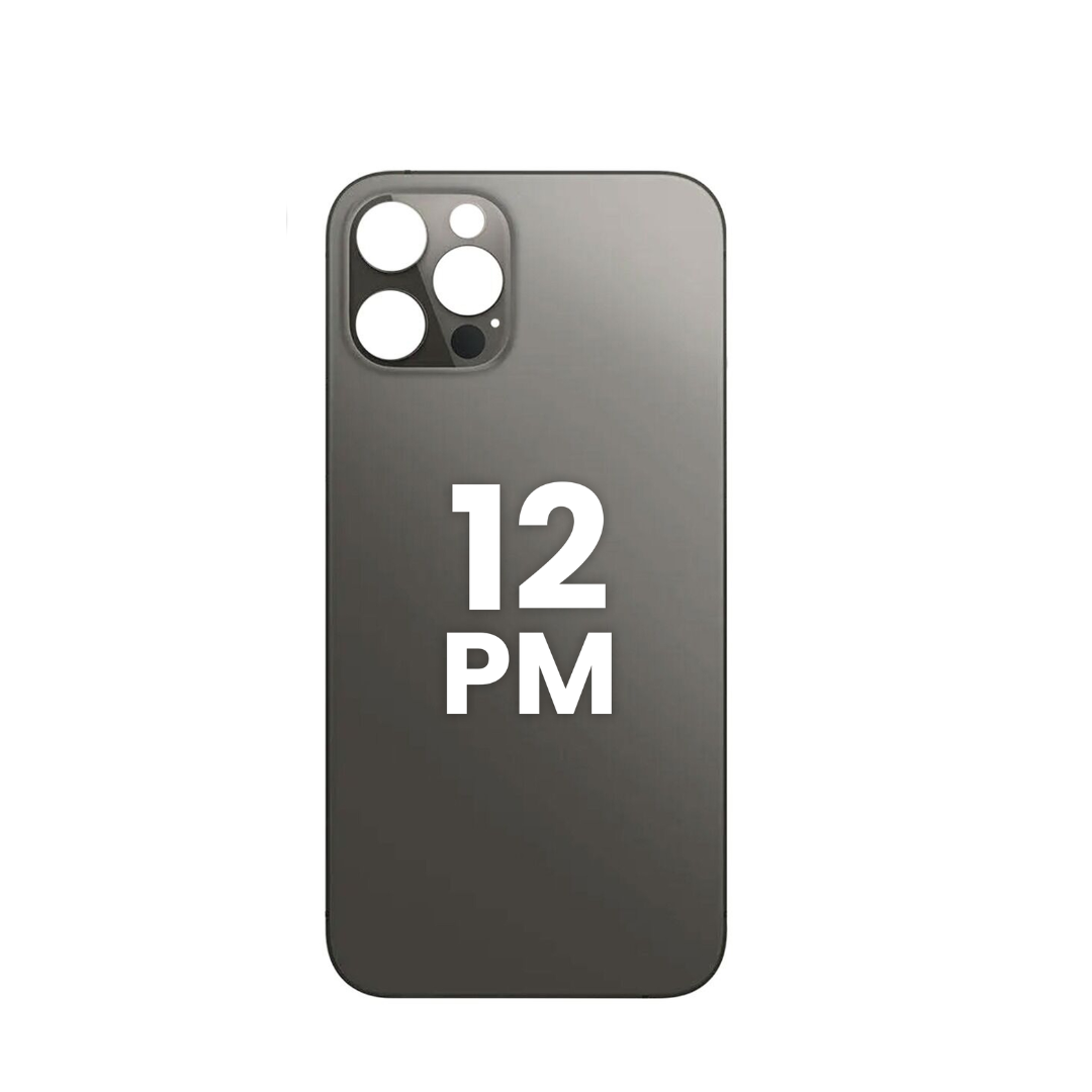Back Glass with Bigger Camera Hole for iPhone 12 Pro Max  (NO LOGO) (GRAPHITE)