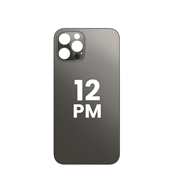 Back Glass with Bigger Camera Hole for iPhone 12 Pro Max  (NO LOGO) (GRAPHITE)