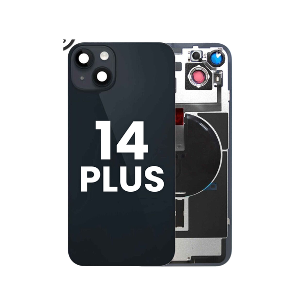 Back Glass with Wireless NFC and MagSafe Magnet for iPhone 14 Plus  (NO LOGO) (MIDNIGHT)