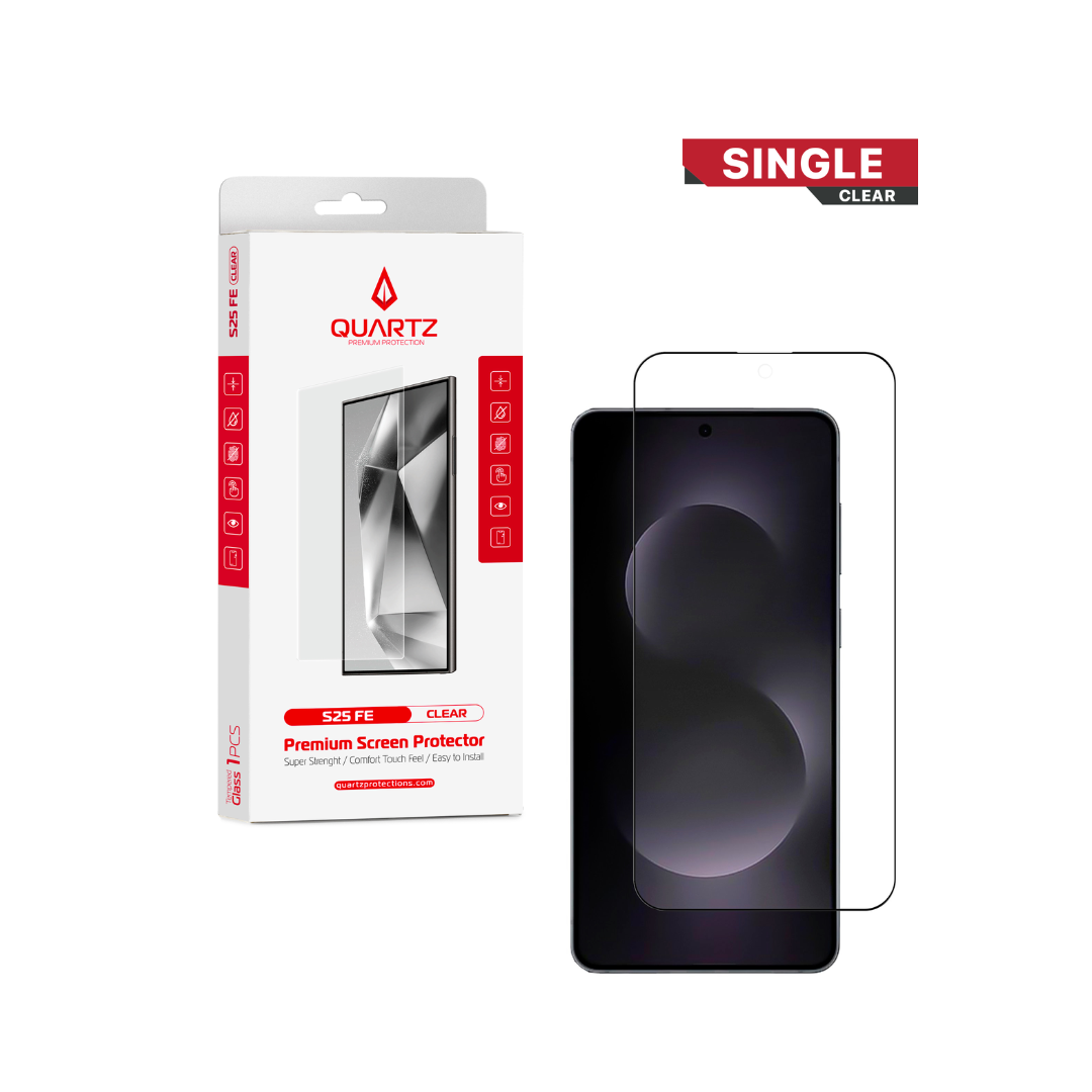 QUARTZ Clear Tempered Glass for Galaxy S25 FE (Single Pack)
